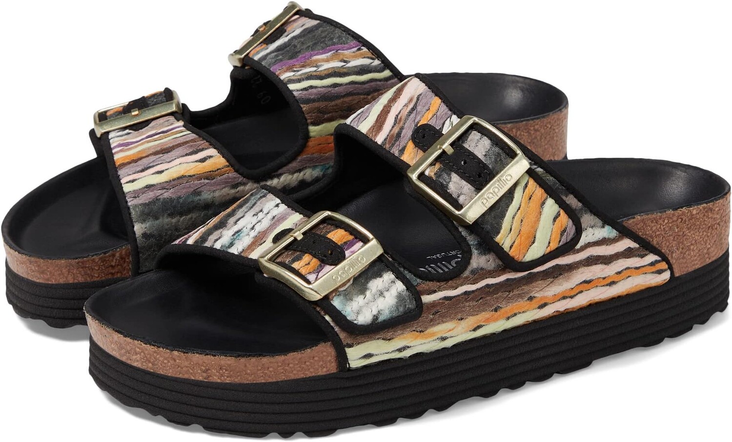 

Сандалии на плоской подошве Papillio by Birkenstock Arizona Platform Sandal - Textile Birkenstock, цвет Multi Yellow