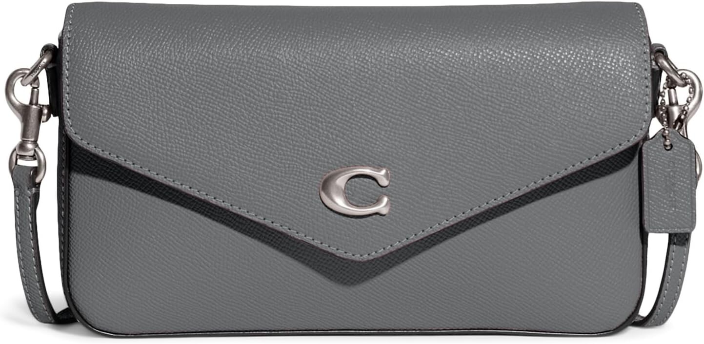 

Кожаная сумка через плечо Wyn с перекрестным рисунком COACH, цвет Grey/Blue