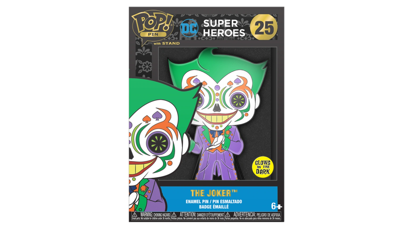 Funko - Pop! DC Comics Pin The Joker (dia de los DC) (свечение) значок funko pop pin dc classic – joker large enamel pin