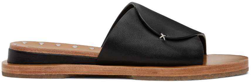 

Черные шлепанцы Beau rag & bone