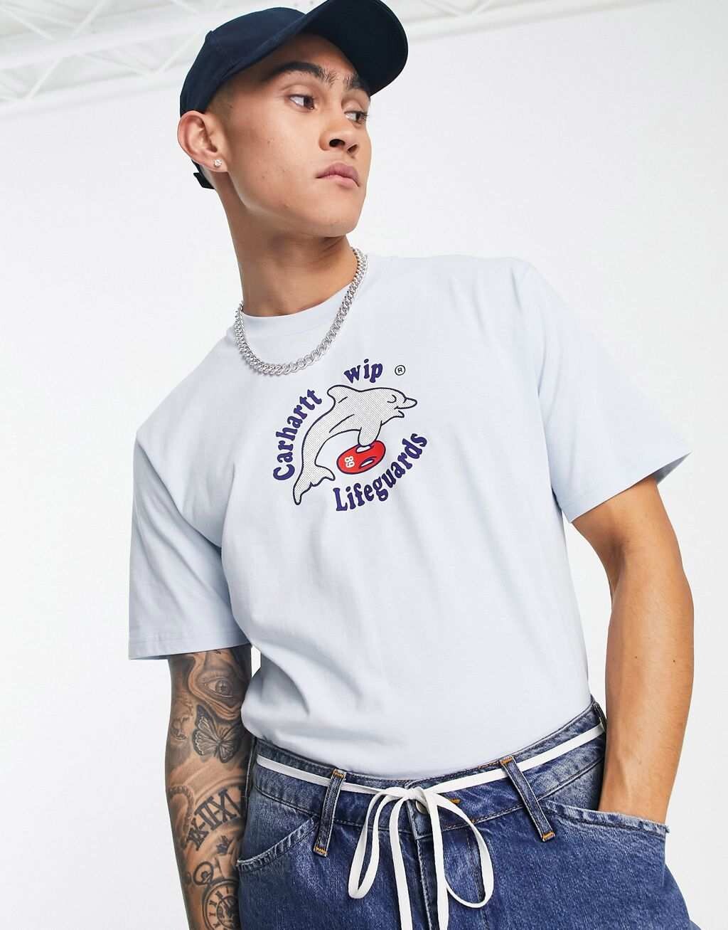 

Синяя футболка спасателей Carhartt WIP, Синий