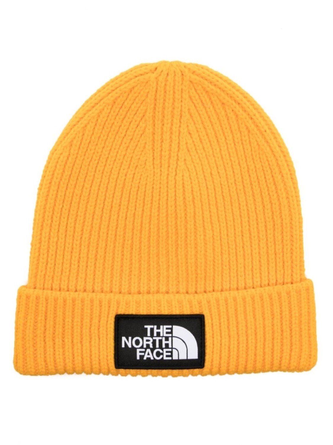 

The North Face шапка бини в рубчик с нашивкой-логотипом, желтый