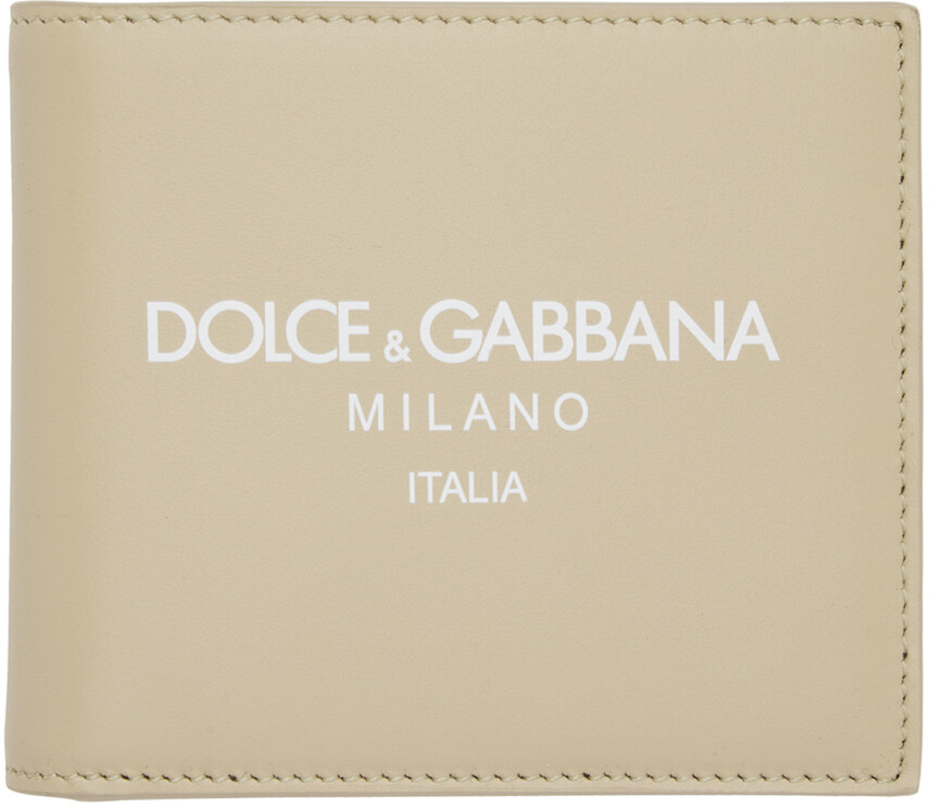 

Бежевый кошелек с логотипом Dolce & Gabbana