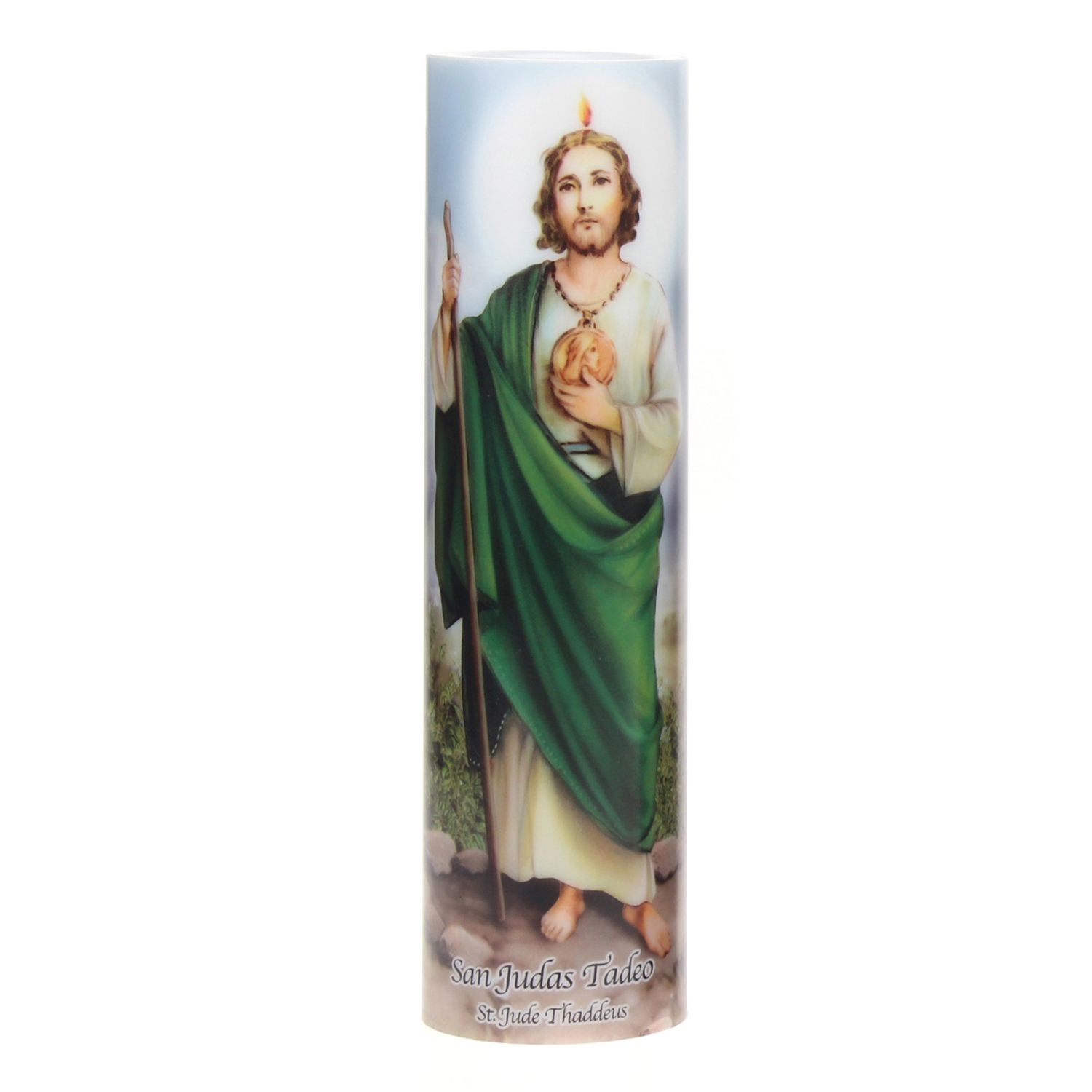 Беспламенная светодиодная молитвенная свеча Святого Иуды The Saints Collection 8,2 x 2,2 дюйма фигурка bandai saints collection virgo shaka 8 5 см