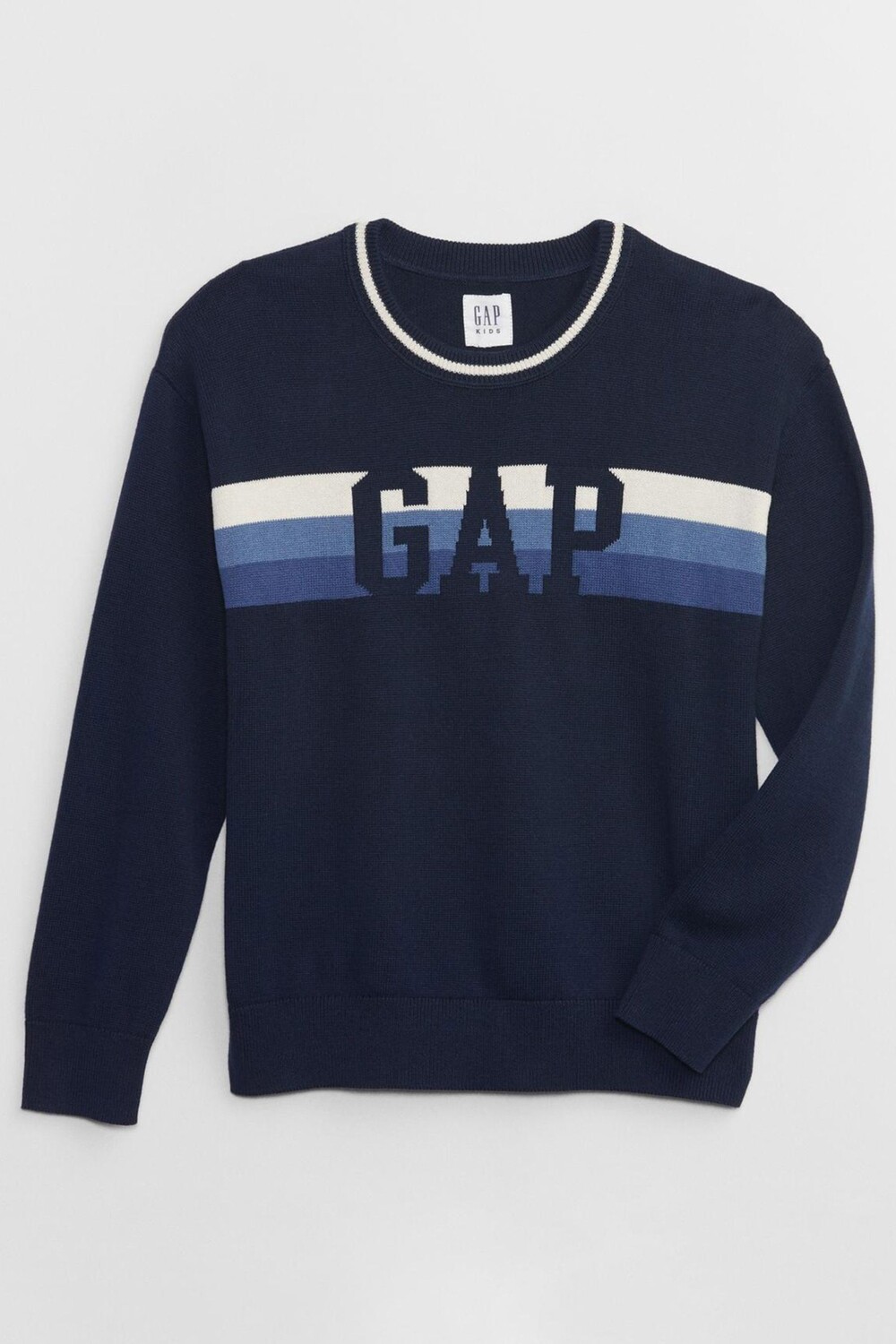 

Джемпер с круглым вырезом и длинными рукавами с логотипом Gap, синий