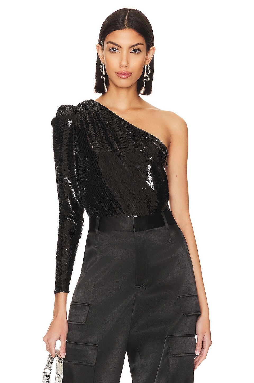 

Боди ALLSAINTS Daphne Sequin, черный