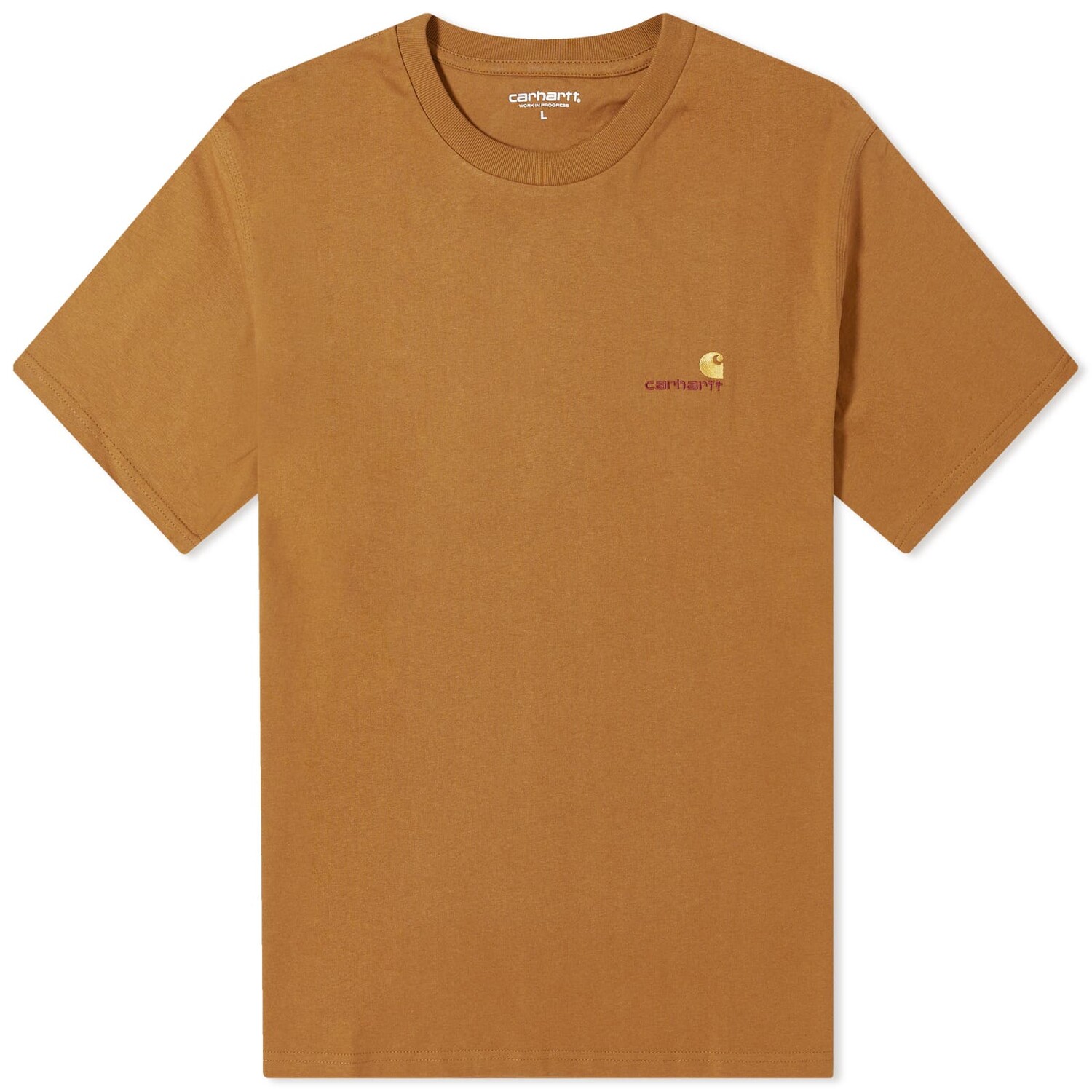 Футболка Carhartt Wip American Script, цвет Hamilton Brown