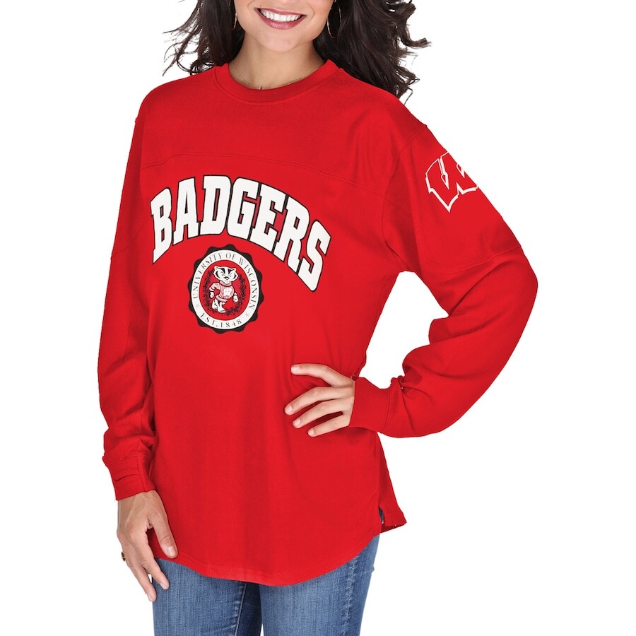 

Футболка с длинным рукавом Pressbox Wisconsin Badgers, красный