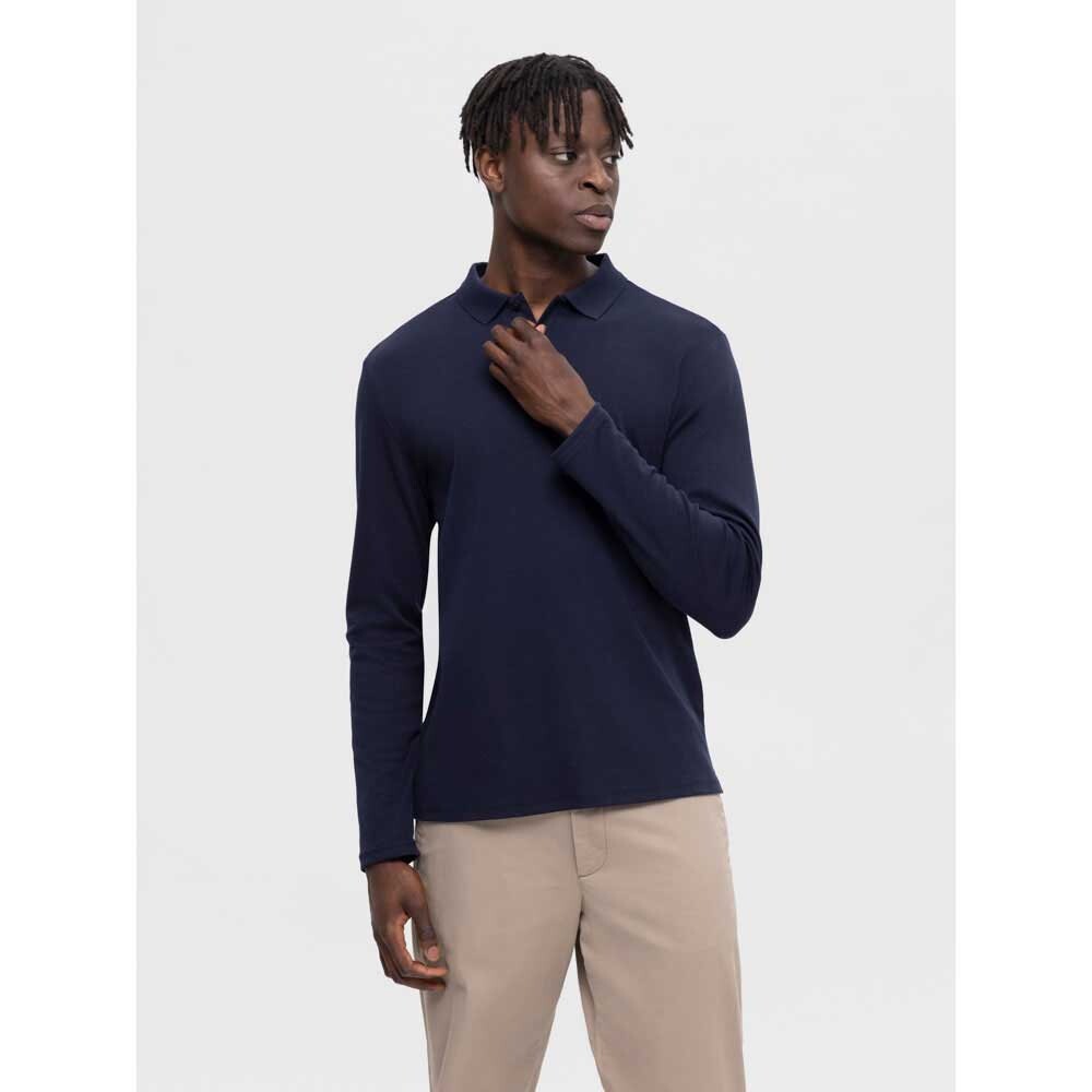 

Поло с длинным рукавом Selected Slim-Toulouse, синий