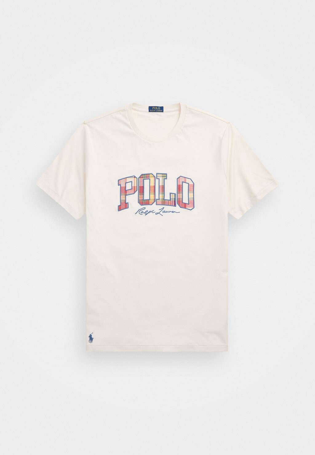 

Принт на футболке PLAID LOGO JERSEY T-SHIRT Ralph Lauren, белый