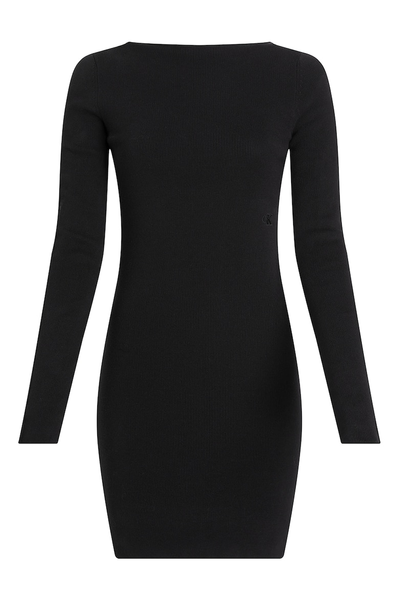 цена Короткое платье из органического хлопка с разрезами сзади Calvin Klein Jeans, черный