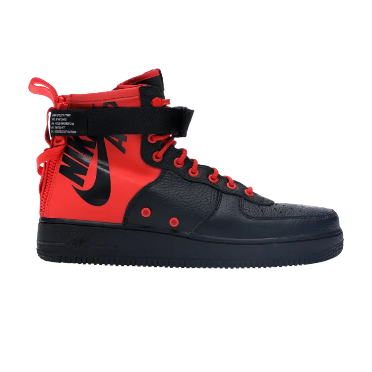 

Кроссовки Nike SF Air Force 1 Mid 'Habanero Red Black', черный