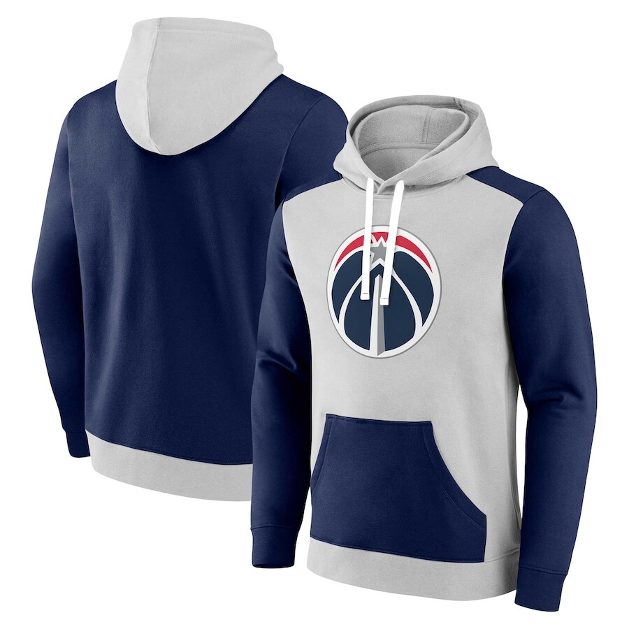 

Пуловер с капюшоном Fanatics Branded Washington Wizards, серый