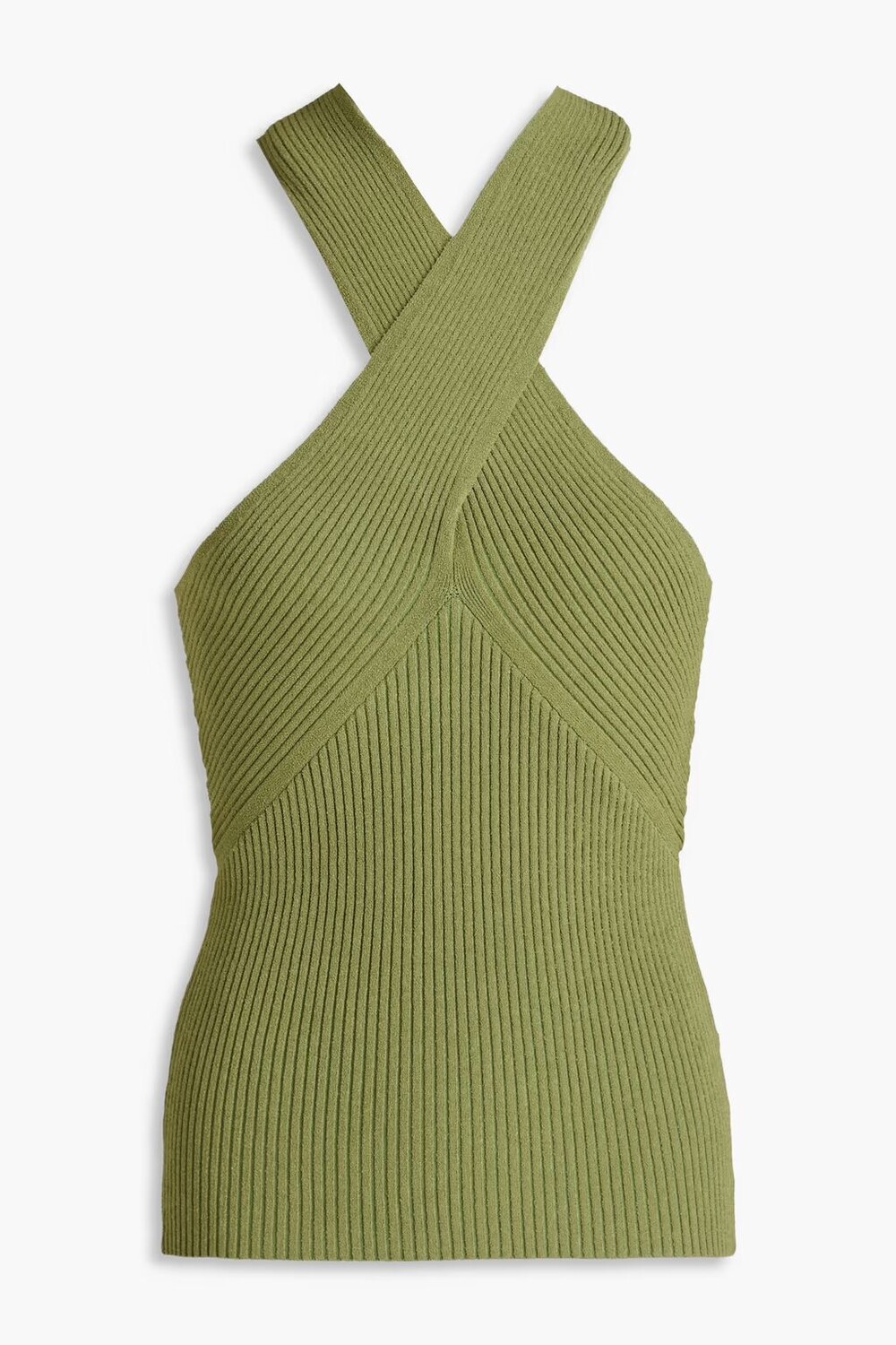 

Топ ребристой вязки Autumn Cashmere, армейский зеленый