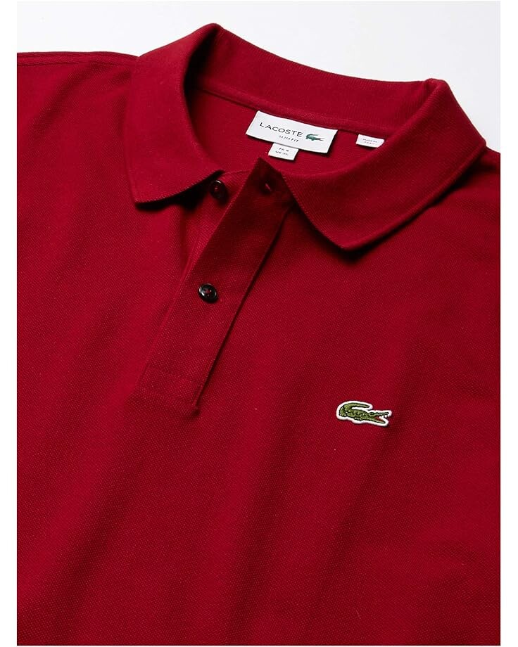 

Поло Lacoste Short Sleeve Slim Fit Pique Polo, бордо