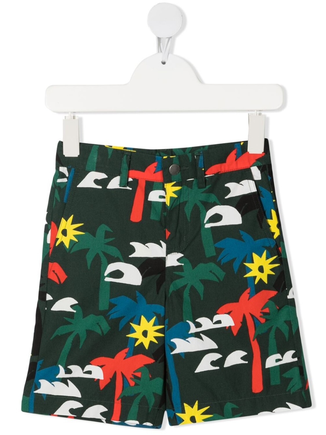 

Stella McCartney Kids шорты с принтом, зеленый