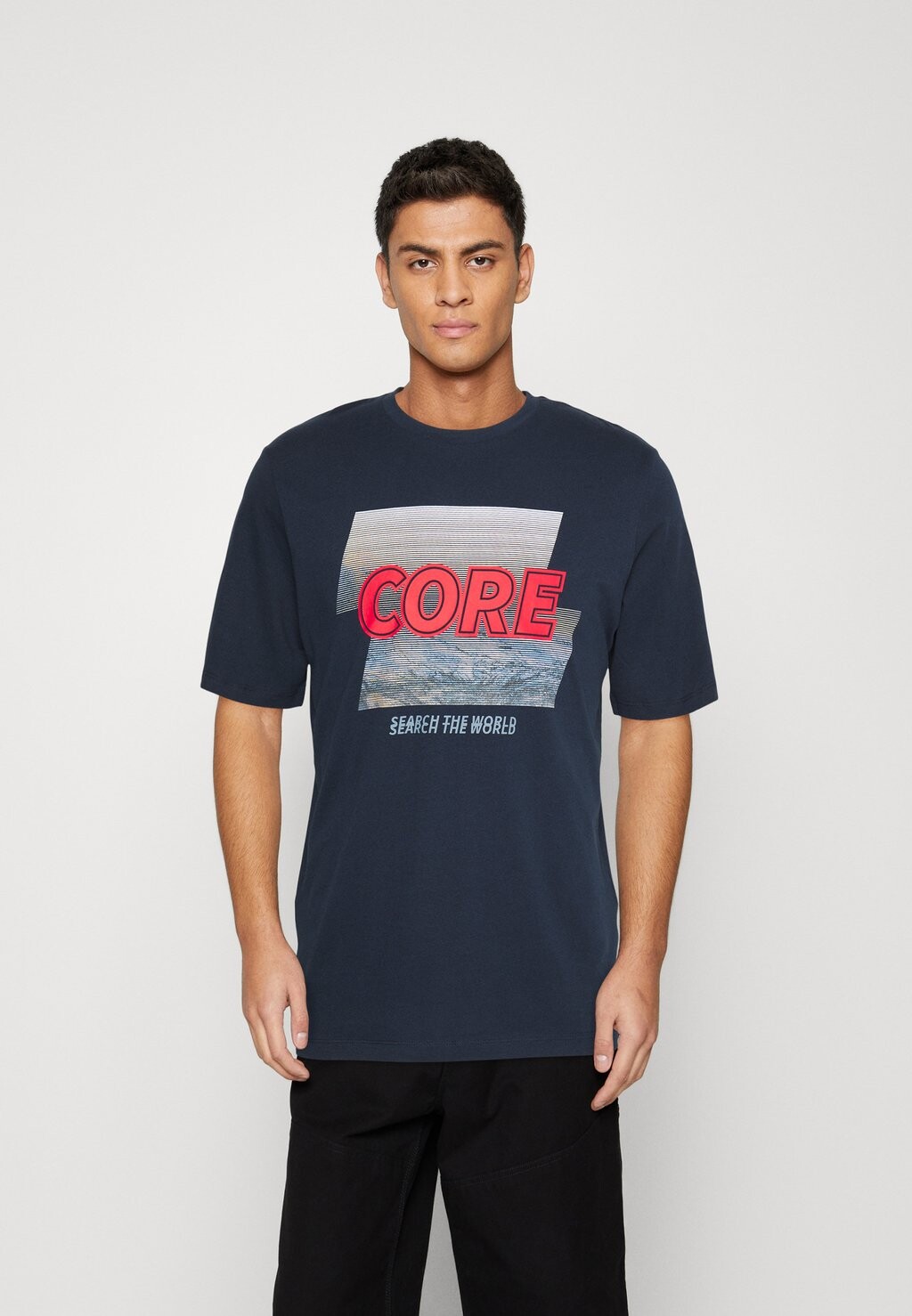 

Футболка с принтом Jack & Jones, темно-синий