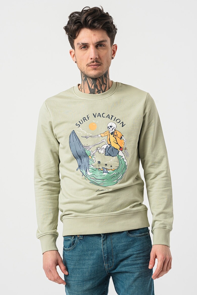 

Толстовка с принтом Jack & Jones, зеленый