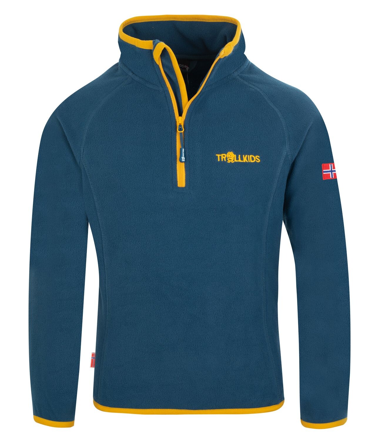 

Пуловер Trollkids Fleece Nordland, цвет Mystik Blau/Goldgelb