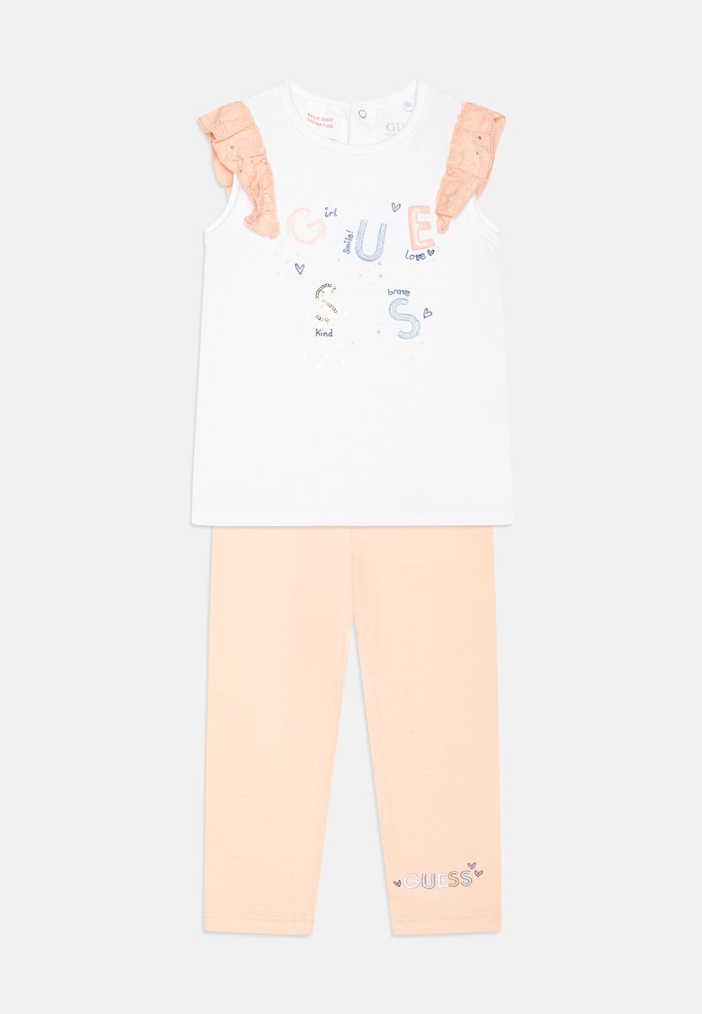 

Футболка с принтом BABY SET Guess, цвет pure white