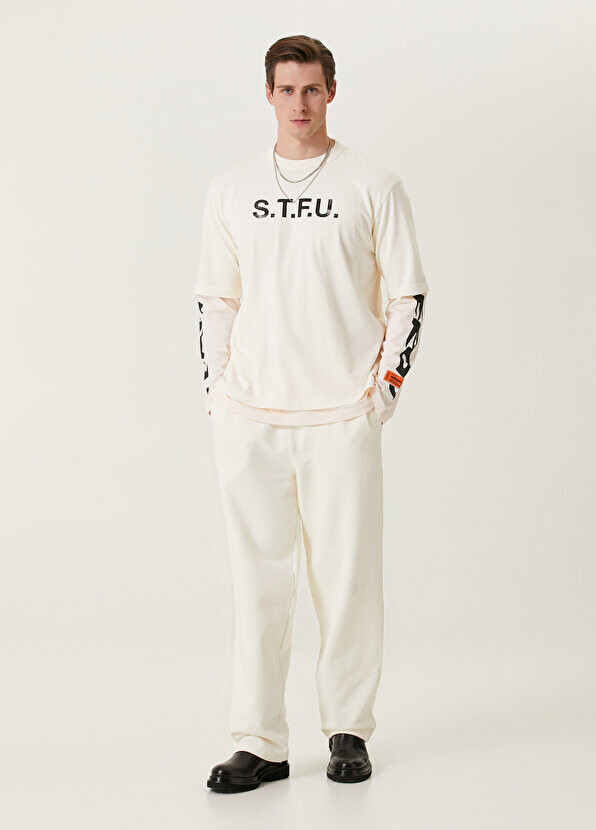 

Белые спортивные штаны с логотипом Heron Preston, Белый