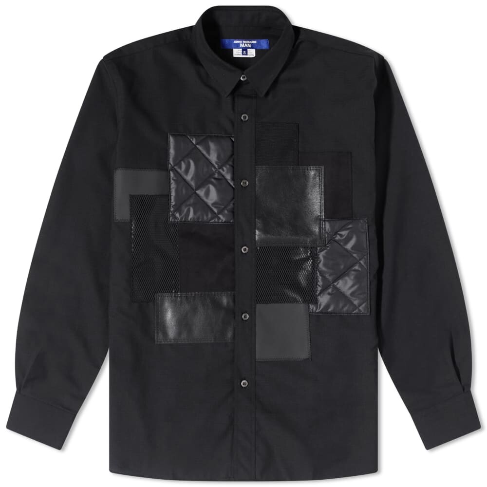 

Junya Watanabe MAN рубашка в стиле пэчворк, черный