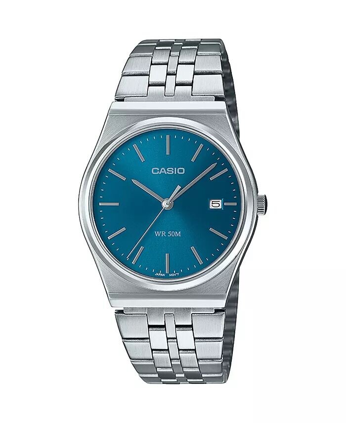

Мужские аналоговые серебристые часы Casio из нержавеющей стали, 35 мм, MTPB145D22VT G-Shock, серебро