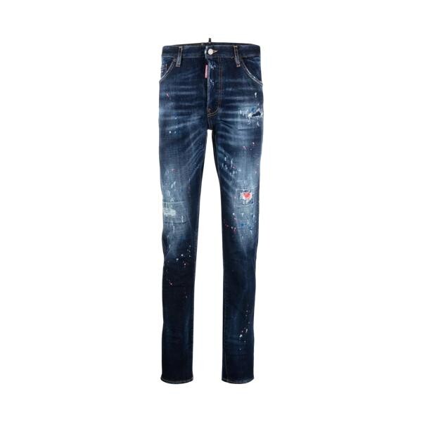 

Брюки cool guy skinny-jeans mit farbklecksen 470 navy blue Dsquared2, синий