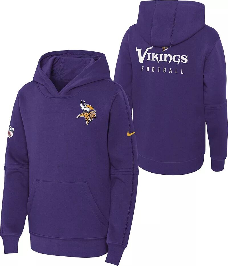 

Фиолетовый пуловер с капюшоном Nike Youth Minnesota Vikings Sideline Club