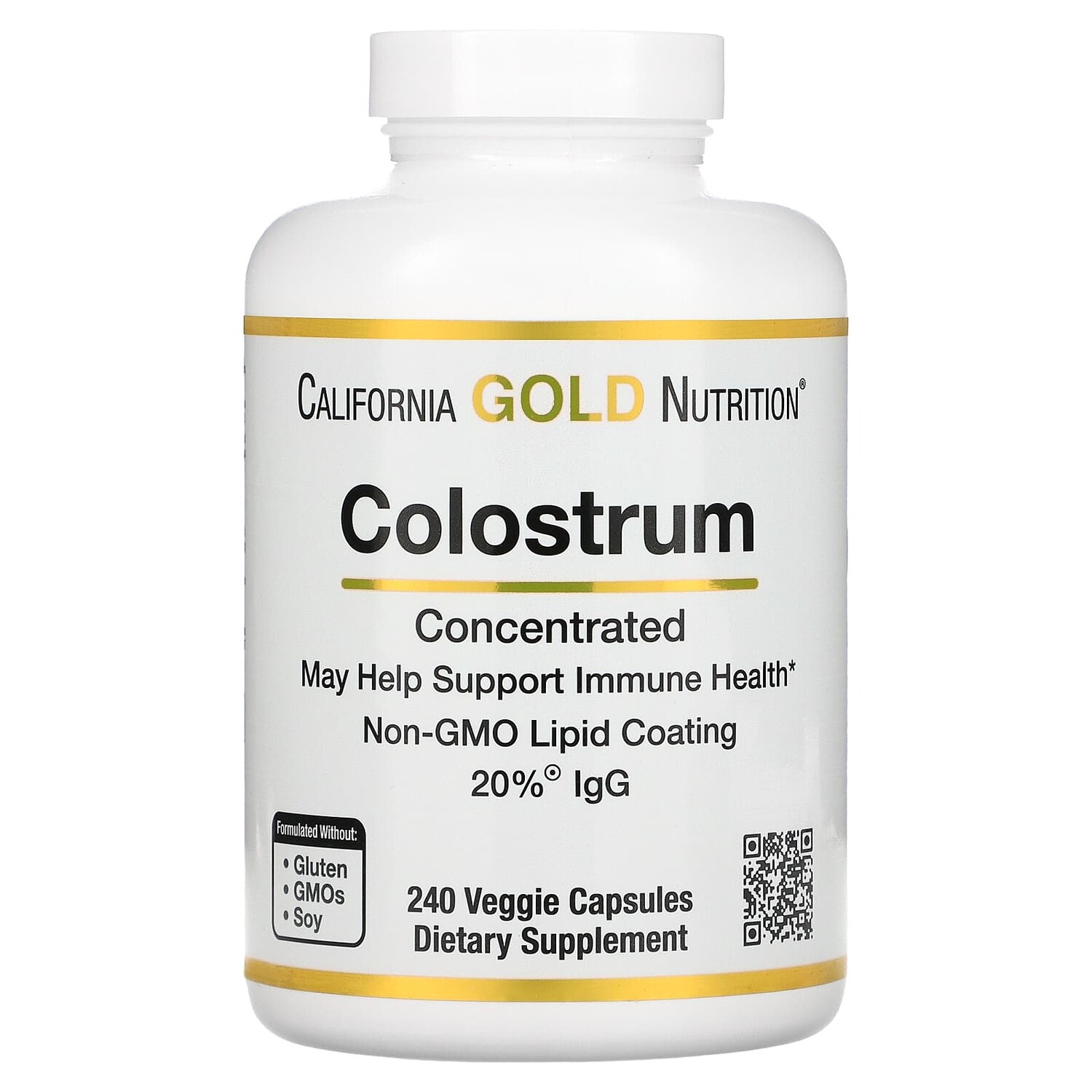 

Молозиво, 240 растительных капсул, California Gold Nutrition
