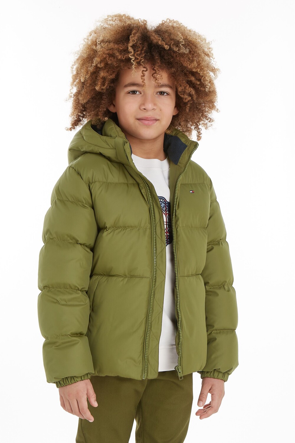 

Зеленый детский пуховик Essential Tommy Hilfiger, зеленый