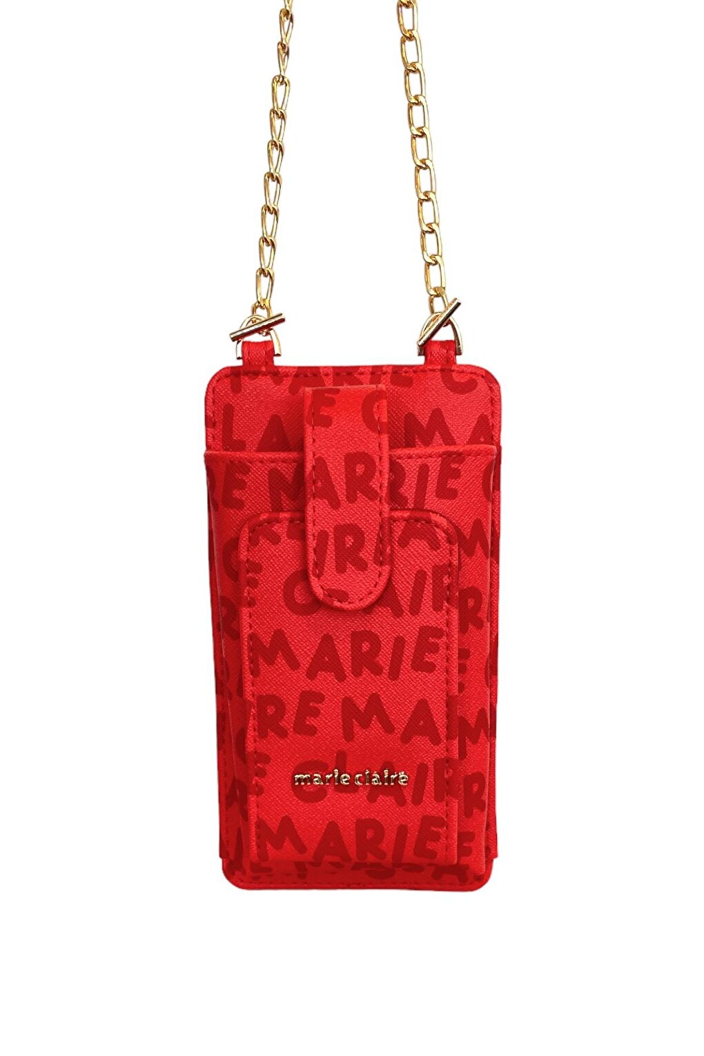 Красный женский кошелек и сумка для телефона с перекрестным ремешком-цепочкой Selina MC231101682 Marie Claire брюки marie by marie размер 42 красный