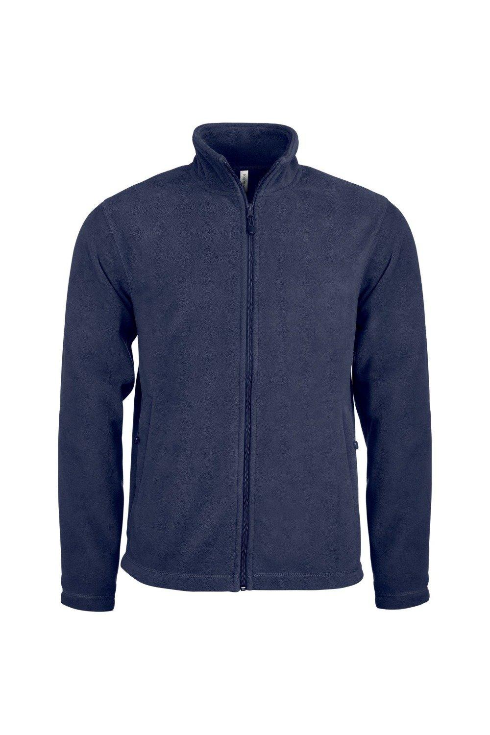 Куртка из микрофлиса с полной молнией и защитой от катышков Kariban, темно-синий мужская летняя футболка темно фиолетового цвета размеры s 2xl