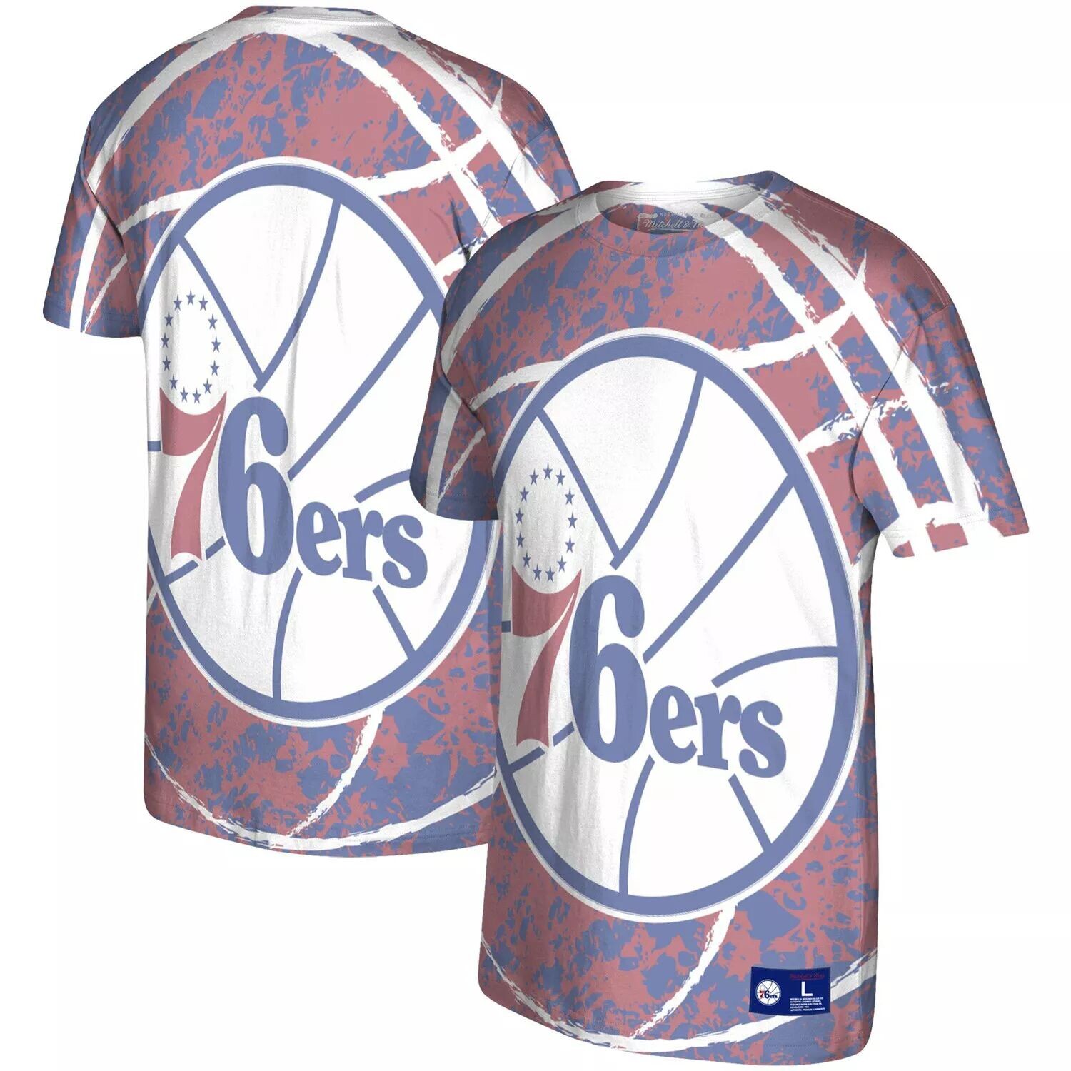 

Мужская красная футболка Mitchell & Ness Philadelphia 76ers Hardwood Classics Jumbotron