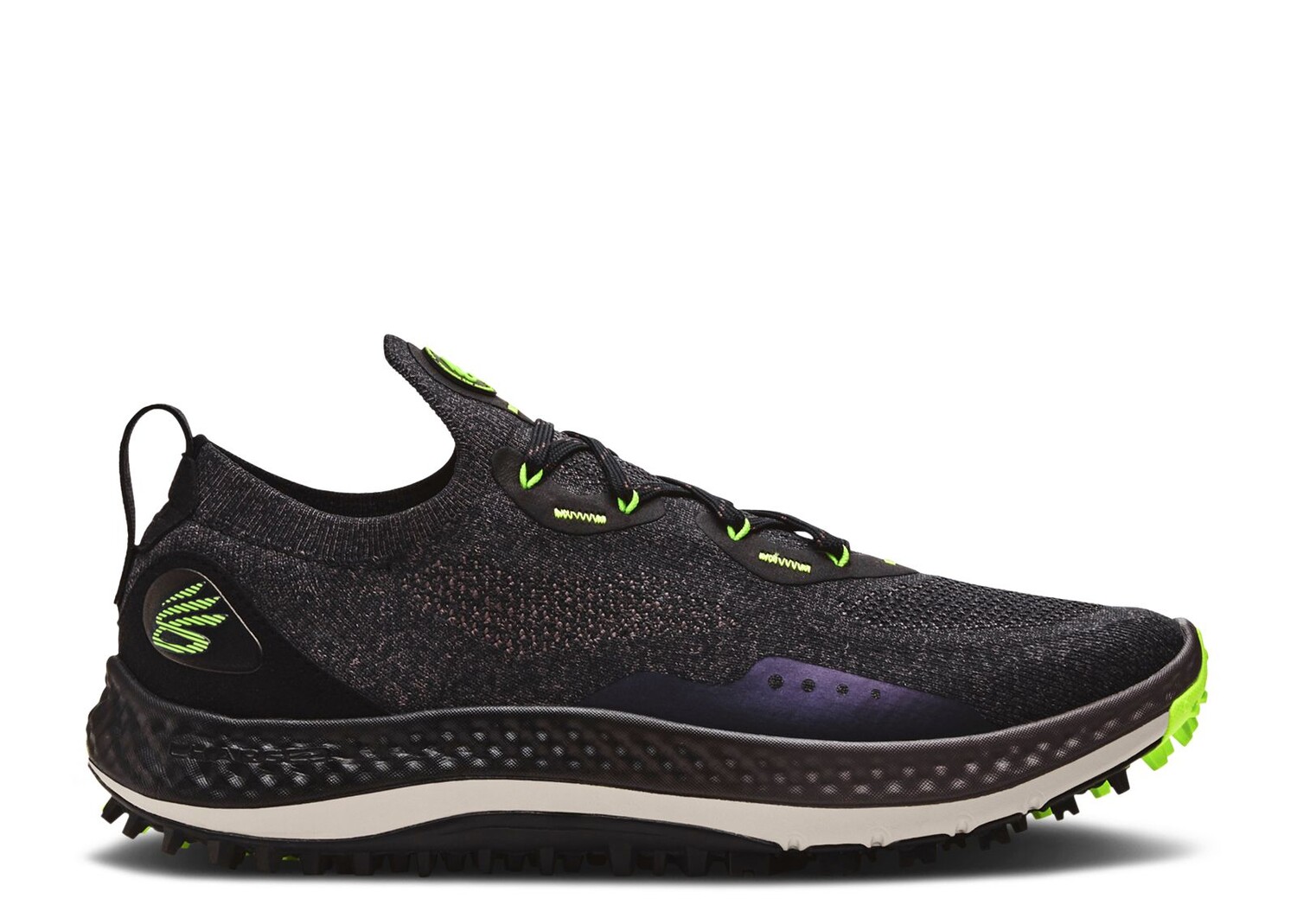 

Кроссовки Under Armour Charged Curry 'Black Ash Lime', черный