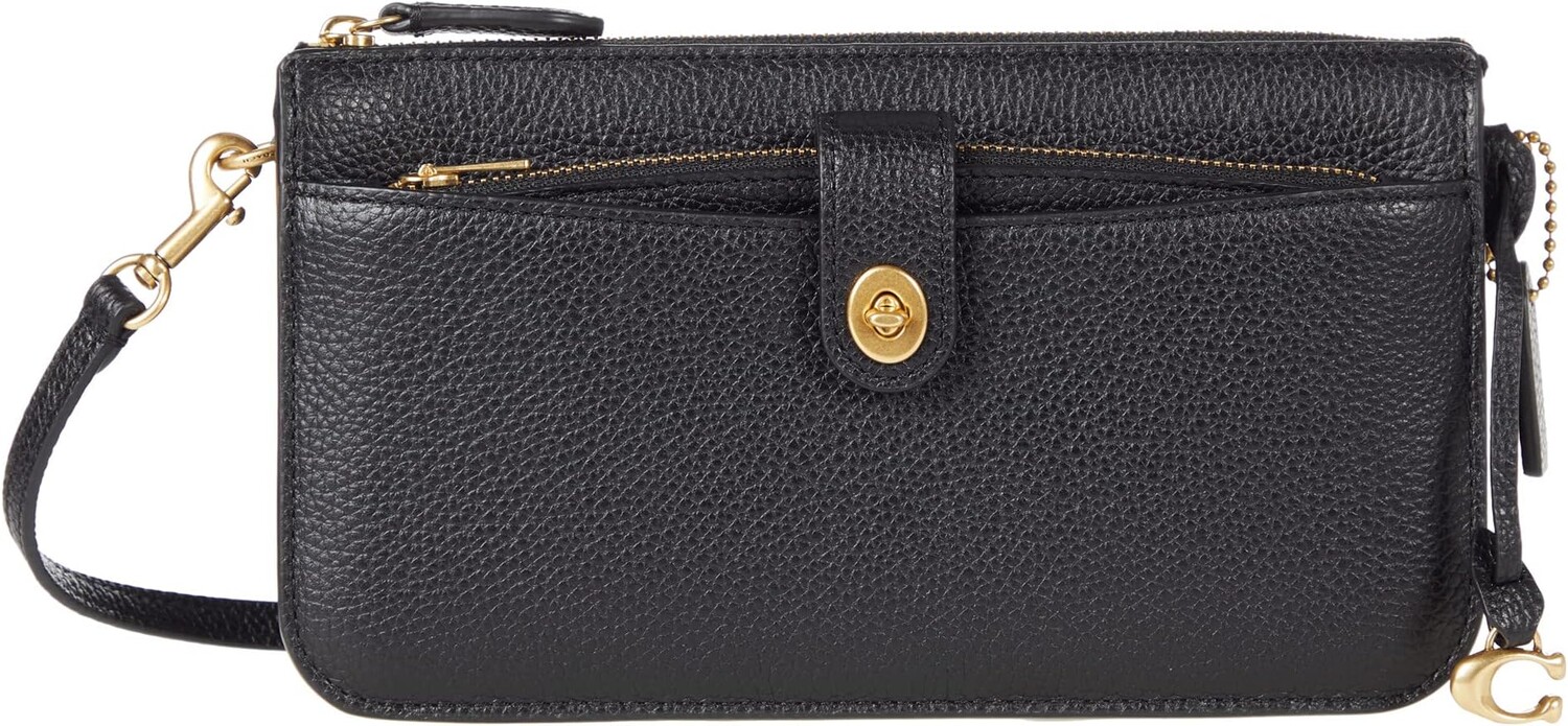

Сумка Pebbled Leather Noa COACH, черный