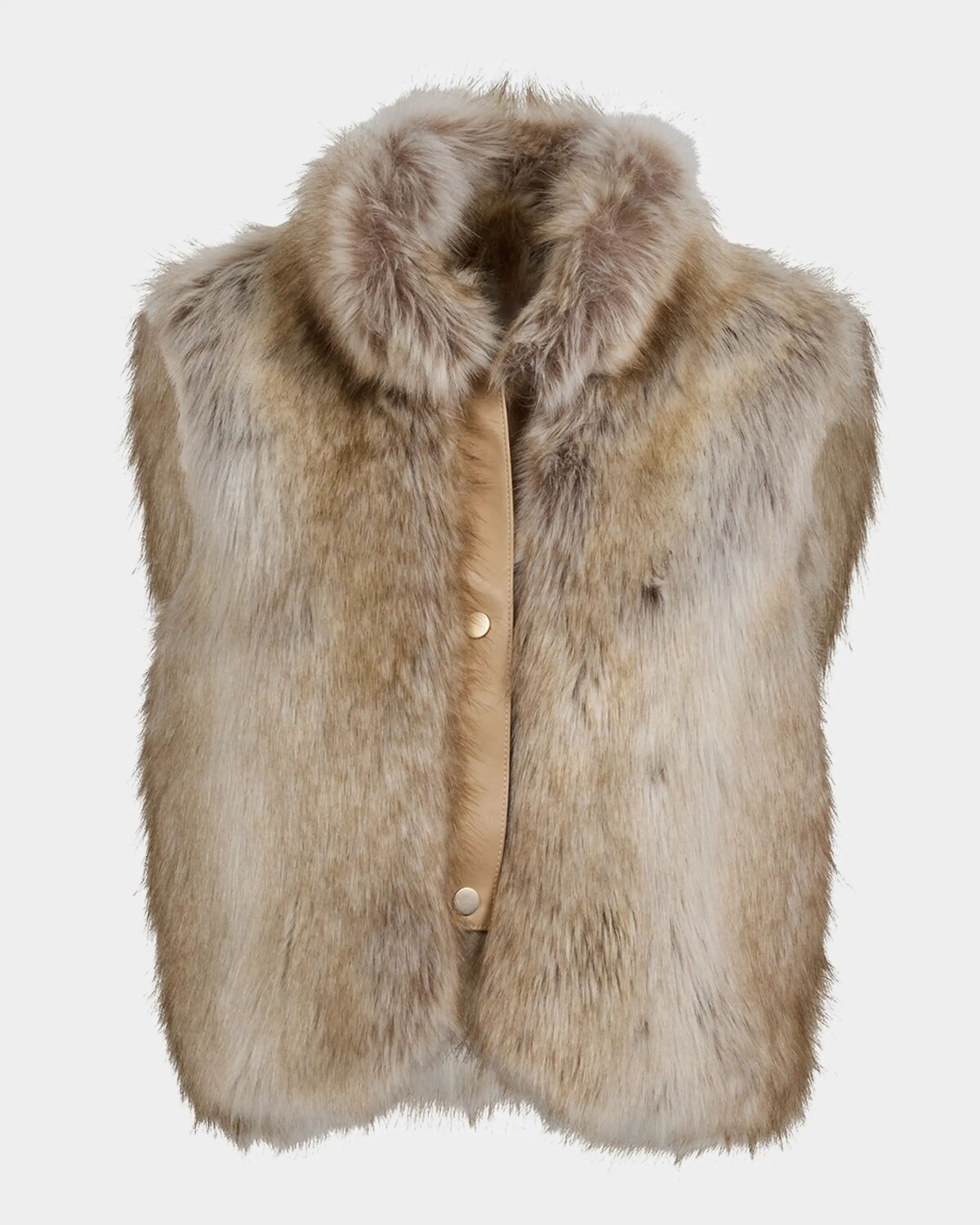 

Укороченный жилет Foxy из искусственного меха Fabulous Furs, цвет Blonde Fox