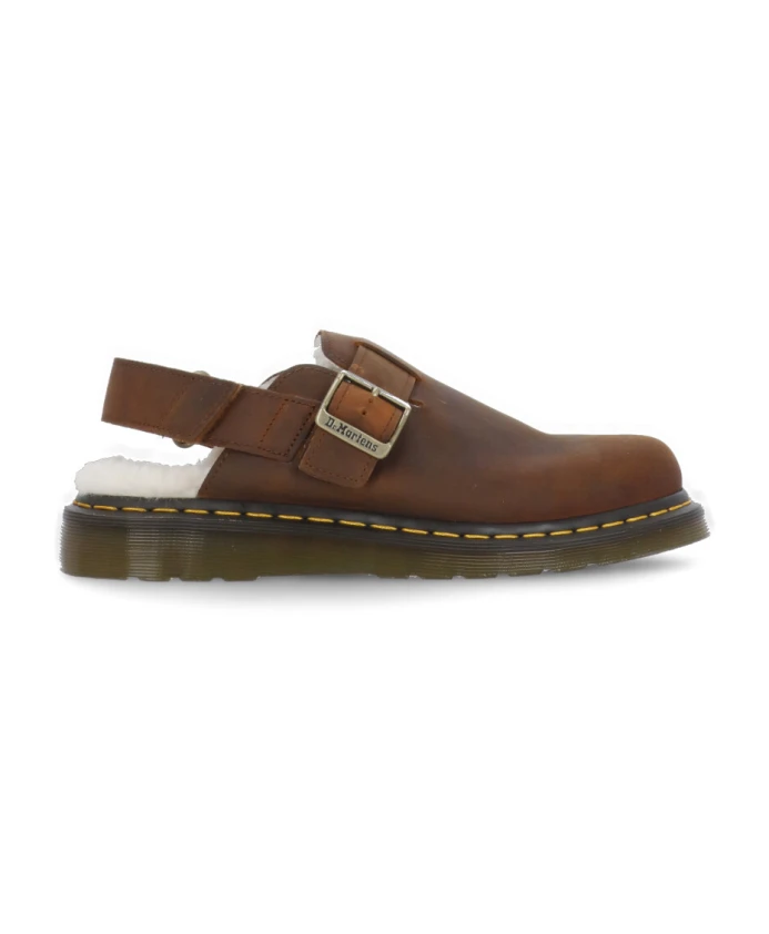 

Кожаные мюли с подкладкой из искусственного меха Dr. Martens, коричневый