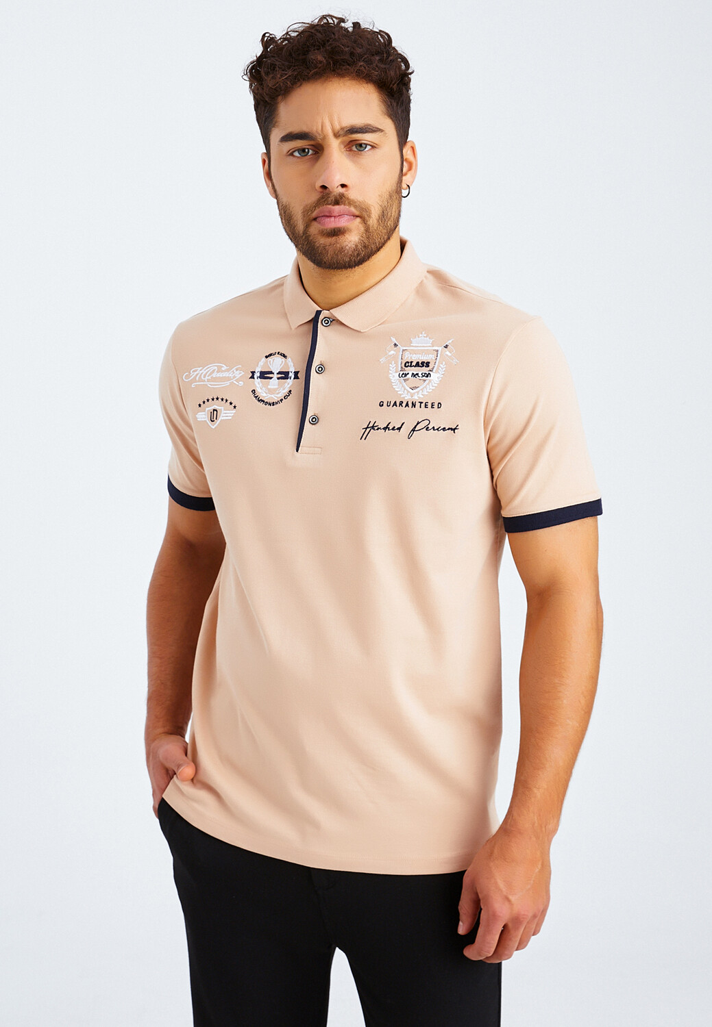 

Поло Leif Nelson Herren T Shirt Polo Herren T Shirt Polo LN 55610, бежевый