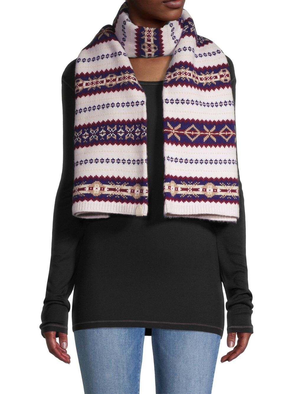 

Шерстяной шарф Fair Isle rag & bone, белый