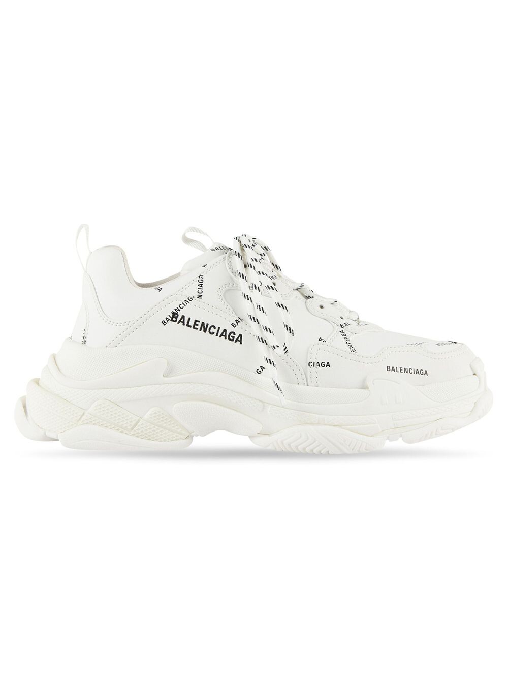 

Кроссовки Triple S со сплошным логотипом Balenciaga, белый
