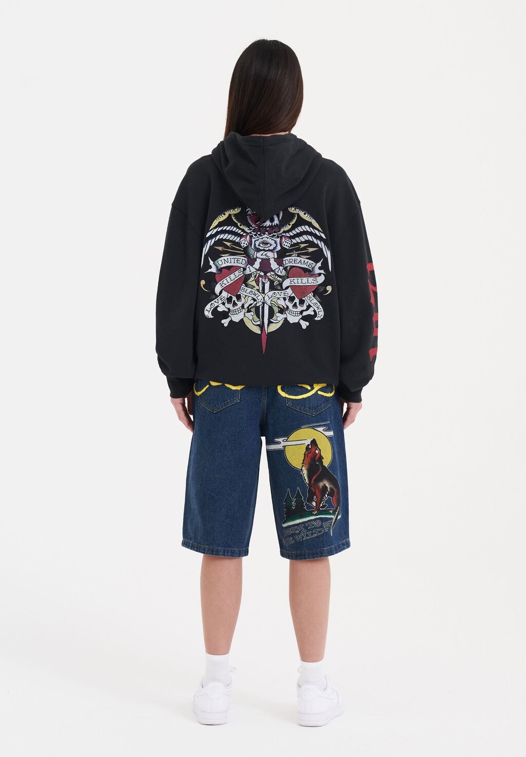 

Толстовка на молнии ABSRACT LOVE KILLS SLOWLY Ed Hardy, черный