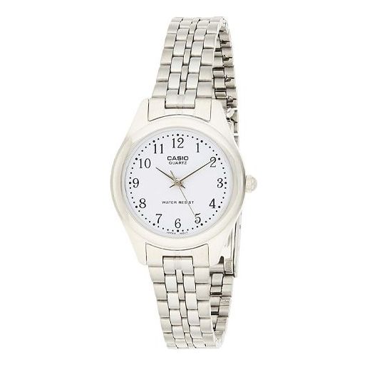 Часы CASIO ENTICER Series Wrist /White Stainless Steel Strap Silver Analog, цвет silver