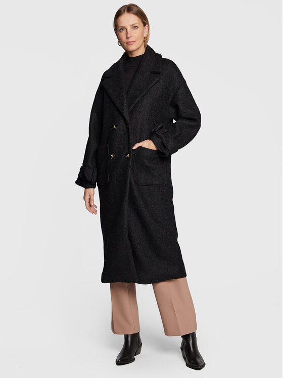 Шерстяное пальто обычного кроя B.Young, черный шерстяное пальто обычного кроя manuel ritz черный