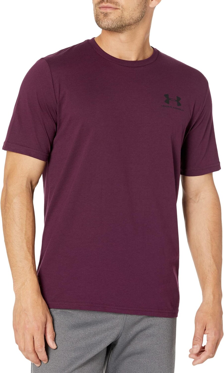 

Sportstyle Левая грудь с коротким рукавом Under Armour, цвет Purple Stone/Black/Black