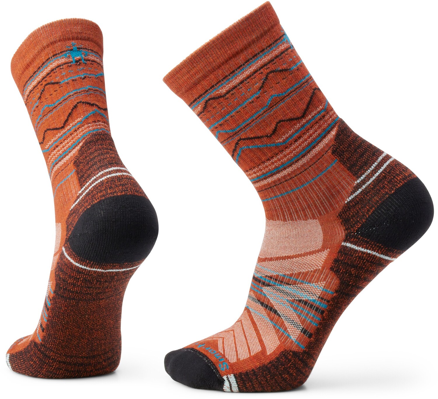 

Носки Performance Hike Light Cushion Mountain Range Crew — мужские Smartwool, красный