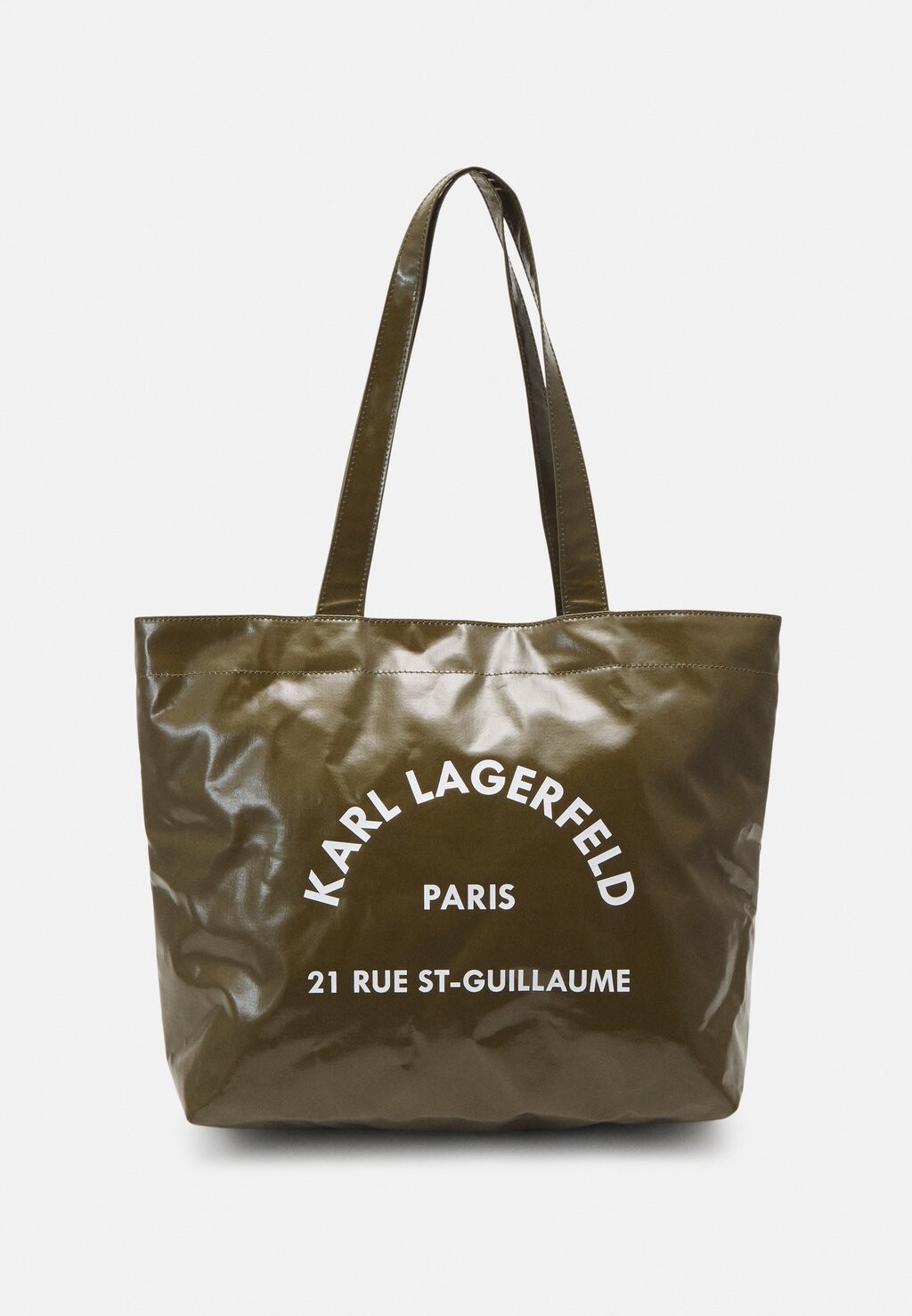 

Сумка для покупок SHINY TWILL SHOPPER KARL LAGERFELD, оливковый