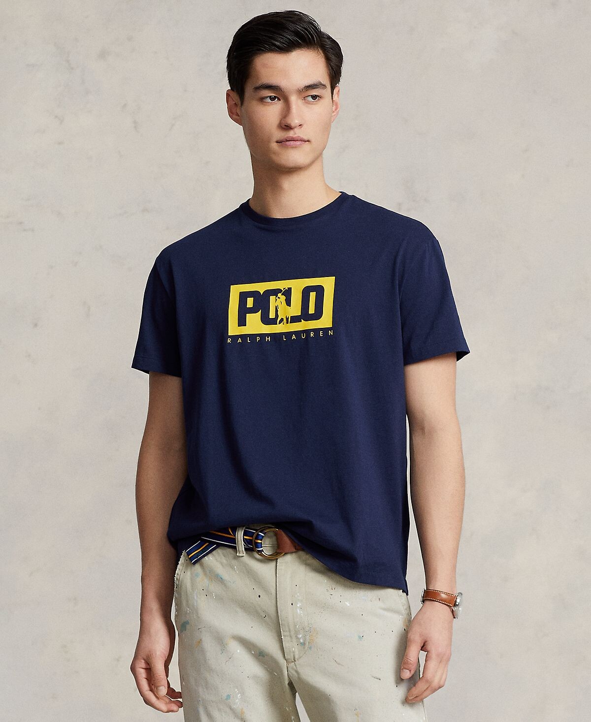 

Мужская трикотажная футболка классического кроя с логотипом Polo Ralph Lauren