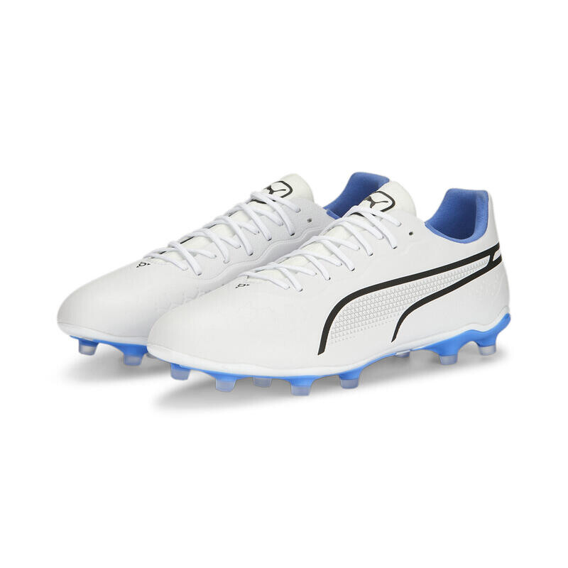 

KING Pro FG/AG футбольные бутсы мужские PUMA белый черный синий мерцающий ультра оранжевый