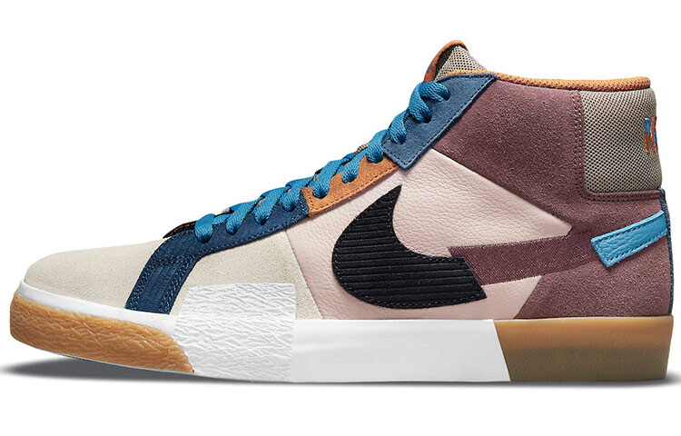 

Туфли унисекс Nike Blazer Mid Skate Темно-винный/Розовый оксфорд/Кашемир/Черный